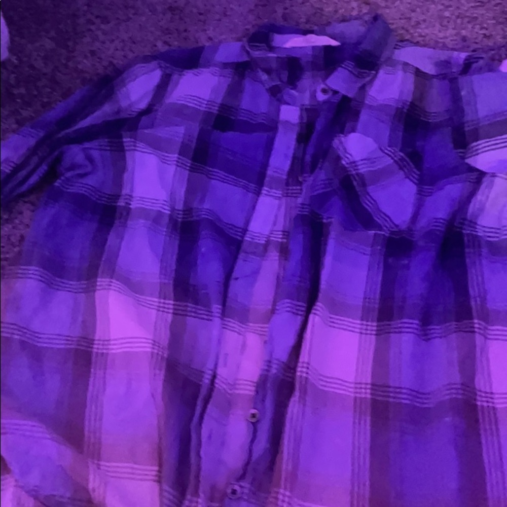 Blue and Pink Ombré Flannel